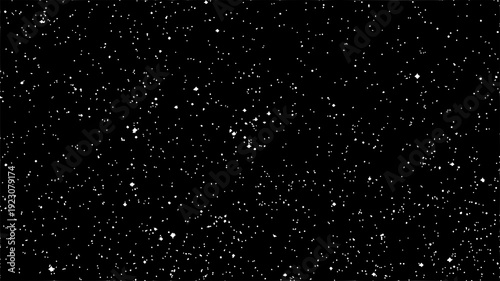 white stars on black background. Space Wallpaper Night Sky Vector graphic. Light Snow dots on dark astronomy texture.