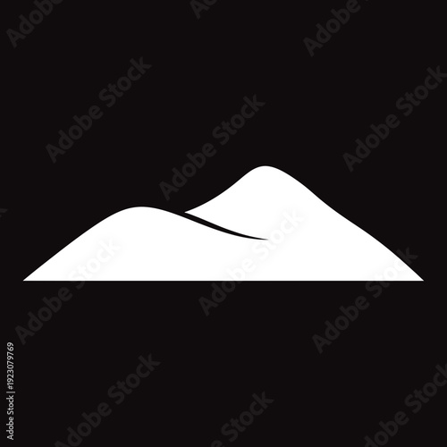 Minimalist Mountain Peak Silhouette.