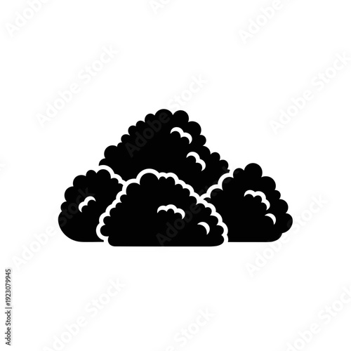 Pile of fluffy clouds icon.