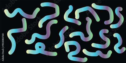 Seamless colorful  abstract wave pattern vector background with flowing curves and decorative texture