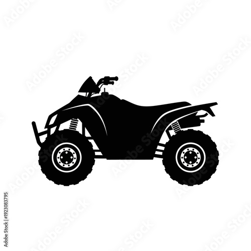 Black Silhouette of an All-Terrain Vehicle.