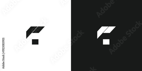 Creative number four logo design with unique concept premium vector