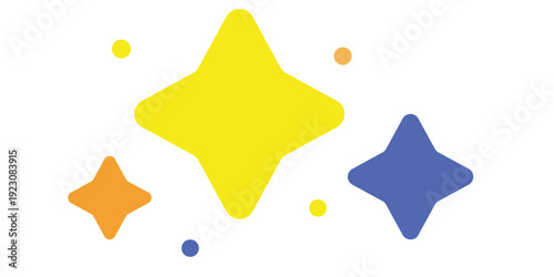 Sparkles vector flat icon isolated on white background.