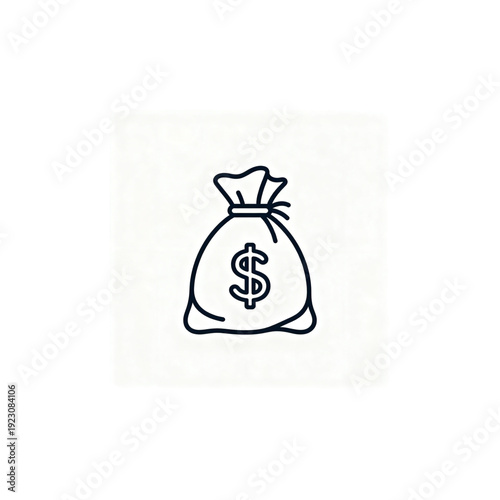 Money bag with dollar sign icon
