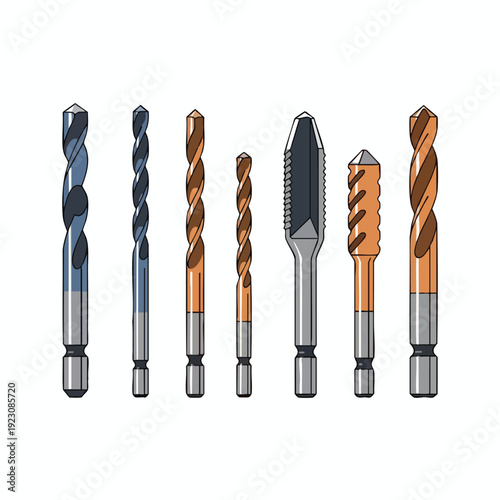 Assorted Drill Bits for Construction and DIY
