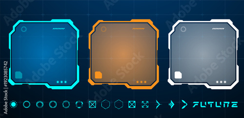 MobileFuturistic touch screen of user interface cyberpunk. Vector illustration