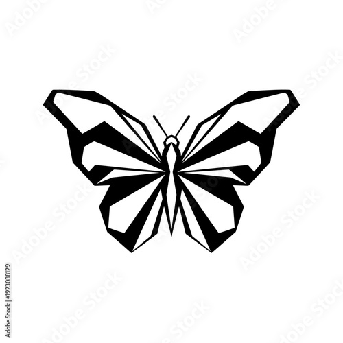 Geometric Butterfly Vector Art.