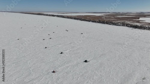 Lake Manitoba Frozen at Delta Beach