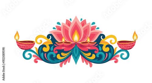 Illustration of ganesha the hindu god with an elephant head