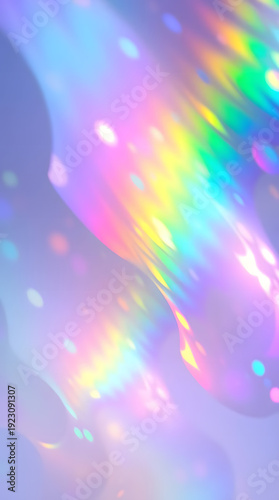 Dreamlike surreal, iridescent holographic rainbow illustration background