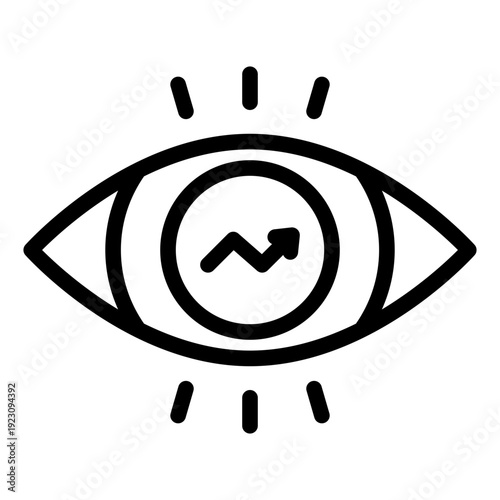 vision outline icon. eye insight focus. future direction. business strategy