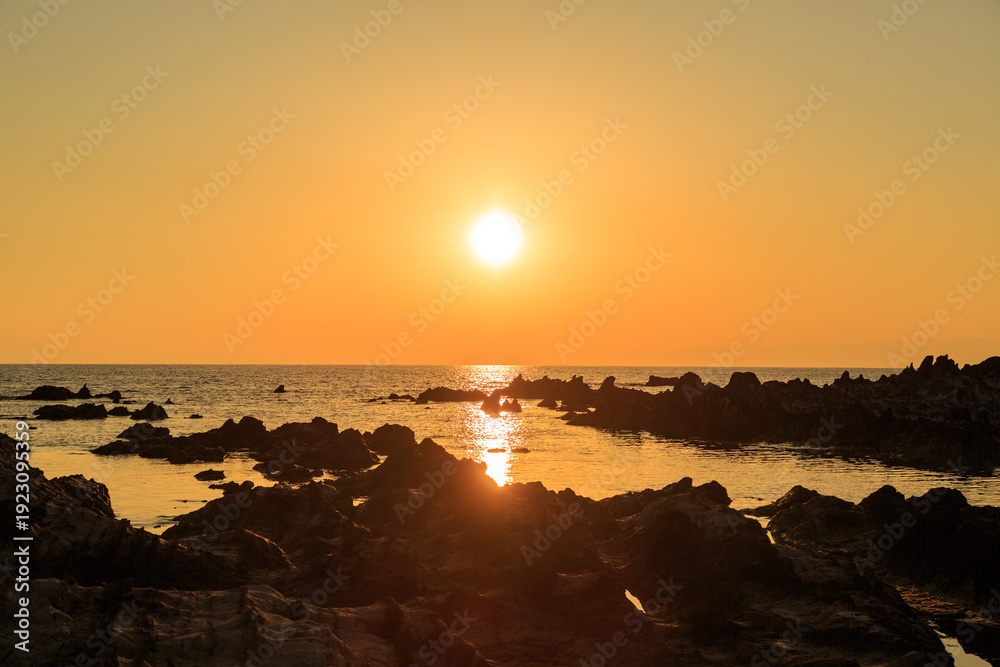 Fototapeta premium 神奈川県横須賀市 荒崎海岸夕景