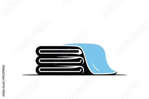 Stack of books with blue cloth draped over them