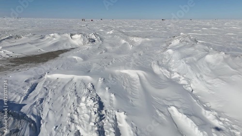 Lake Manitoba Frozen at Delta Beach