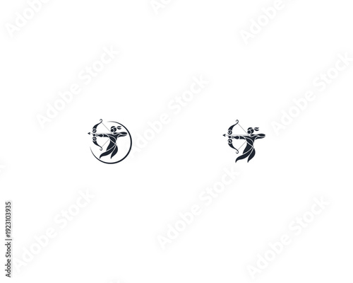 Centaur Archer, mythology creature, Sagitarius Zodiac Sign vector logo icon, fast arch logo from fast archer woman centaur vector for logo, sign, emblem, symbol graphic design vector illustration