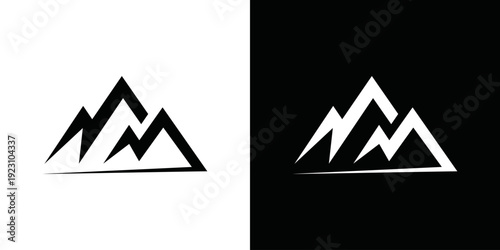 simple vector mountain logo