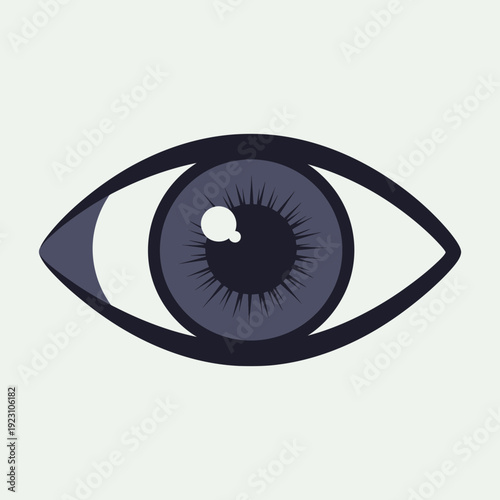Artistic illustration of a human eye with a stylized iris and pupil.