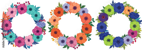 Colorful floral numbers zero arranged in a decorative sequence