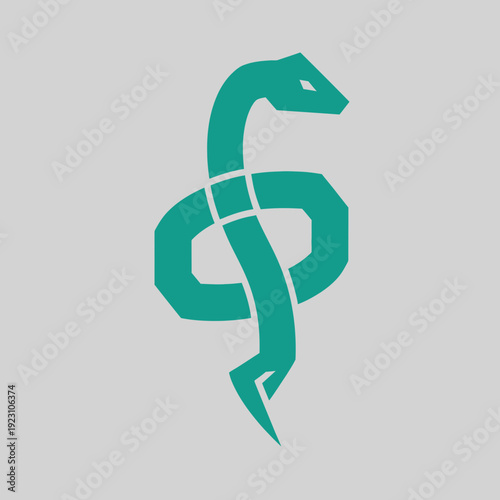 Abstract dollar sign made of geometric shapes on a gray background
