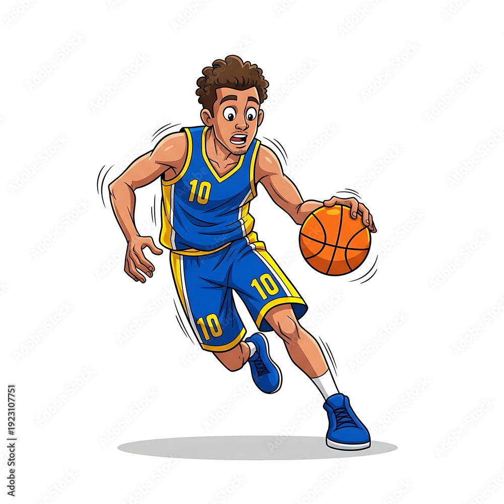 custom made wallpaper toronto digitalAnimation style vector adaptive basketball player cartoon style Isolated on White background