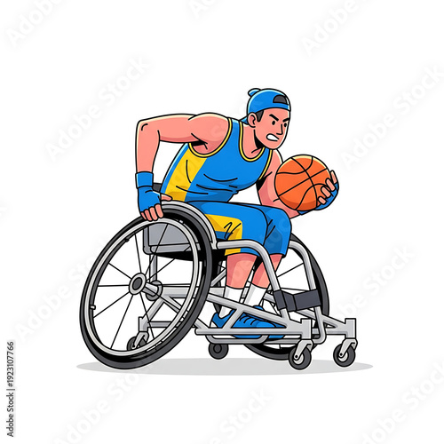 Wallpaper Mural Vector illustration of a disabled senior man in a wheelchair and an elderly woman sitting near a medical hospital patient silhouette Torontodigital.ca