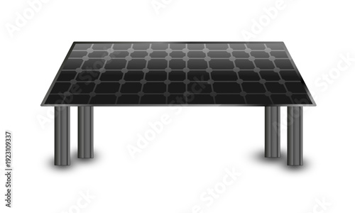 Panneau photovoltaïque noir sur pieds