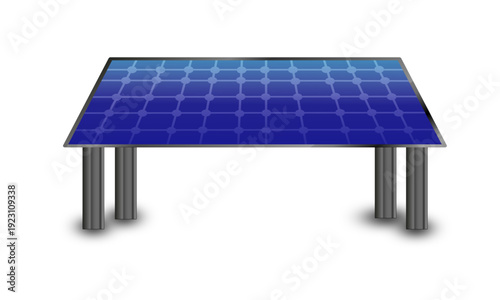 Panneau photovoltaïque bleu sur pieds