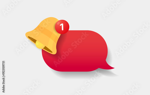 New message notification concept on realistic smartphone mockup. New email pop up. Incoming, open messaging. Chatting, mail, post, letter symbol, sign, emblem with new notification for UI UX website