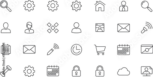 A collection of various cute cartoon doodles and emojis on a white background