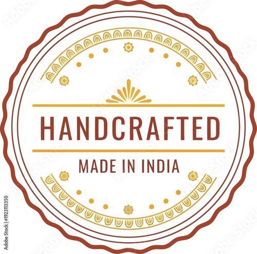 Handcrafted Emblem Design Badge Made in India for Artisan Products