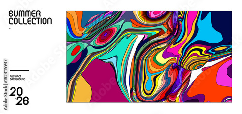 Vibrant Abstract Art Design for Summer Collection 2026