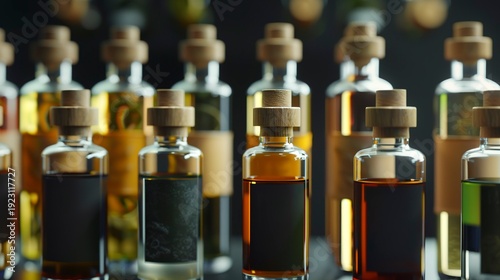 A photo of cannabis oil bottles with elegant