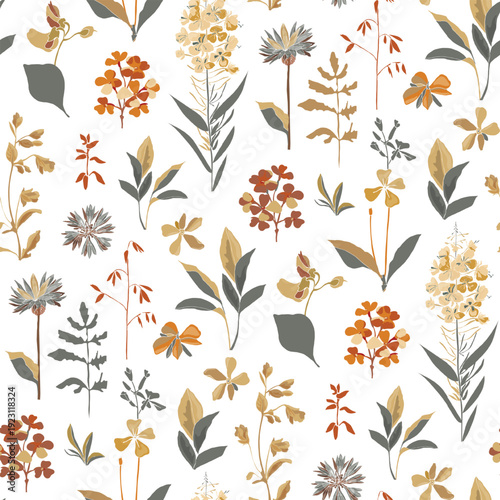 Vector floral seamless pattern