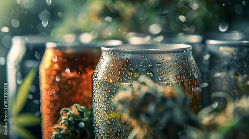 A photo of cannabis-infused sparkling