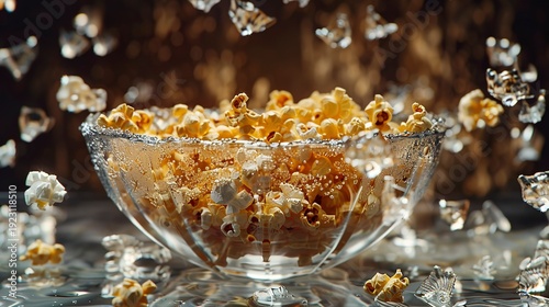 A photo of caramelized popcorn pieces in a bowl