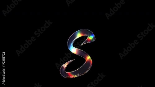 A brush-painted small letter 