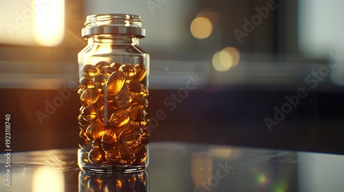 A photo of CBD capsules in a pharmaceutical-st
