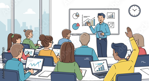 Business Meeting with Presentation and Discussion 1.