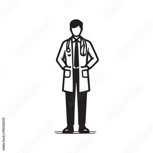 vector doctor isolated on white background