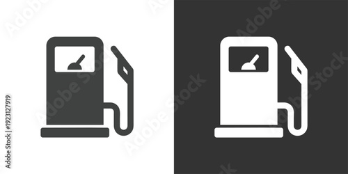 Gas Station icon. Solid glyph series icon