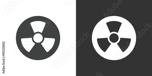 Radioactive Symbol icon. Solid glyph series icon