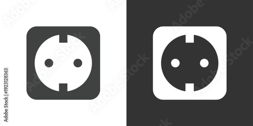 Wall Socket icon. Solid glyph series icon