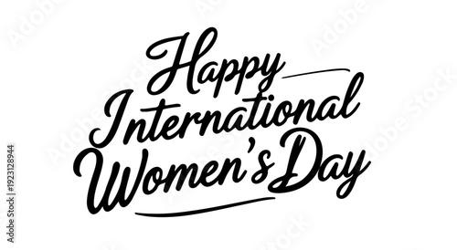 Elegant Brush Script Lettering for International Women's Day