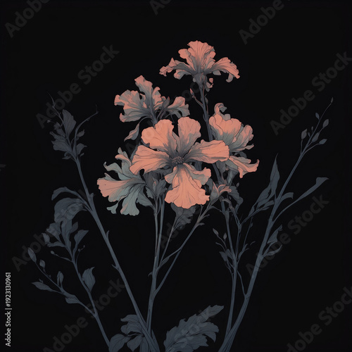 異世界に咲く花　AI生成素材