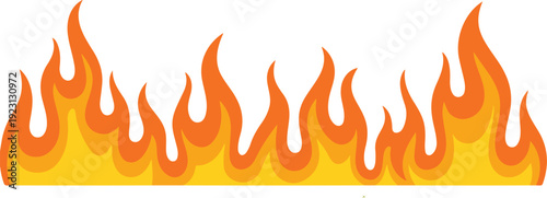 Fire Flame Vector Icon Flat Gradient Inferno Symbol