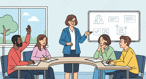 Woman Leading Business Meeting with Colleagues 1.