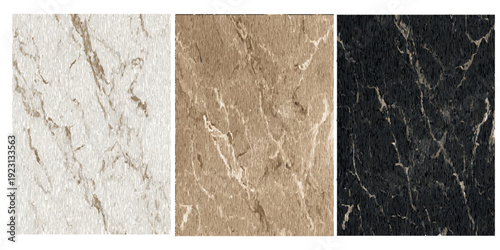 Beautiful patchwork pattern. Mixed of stones, concrete and marbles with floral geometric decoration. Wallpaper, textile or digital use.