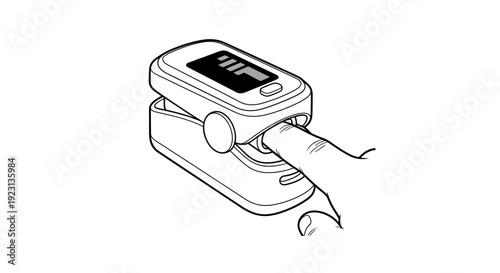 Finger Pulse Oximeter for Measuring Blood Oxygen Levels and Heart Rate