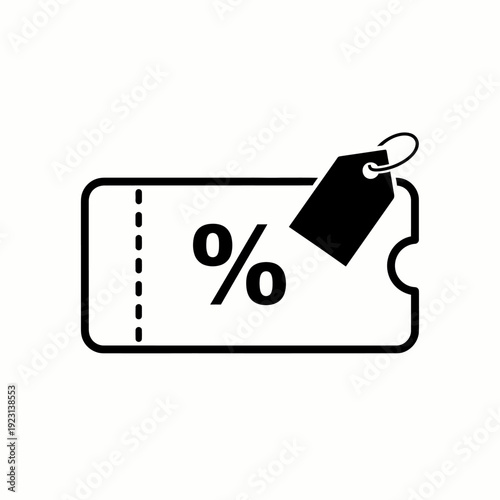 A discount coupon featuring percentage symbol
