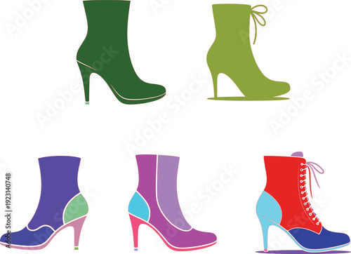 Colorful Heeled Boots and Shoes heels fashion
